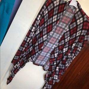Plaid cardigan